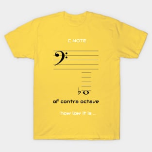 C note of contra octave - how low it is... T-Shirt